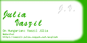 julia vaszil business card