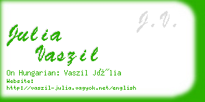 julia vaszil business card